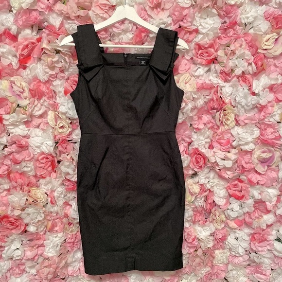 Banana Republic Dark Grey Sasha Sheath Dress Sz 6P - Picture 1 of 5